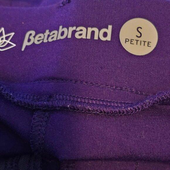 Betabrand Women's Purple Stretch 7 Pocket Yoga Pant, Aubergine, SP - Picture 7 of 8